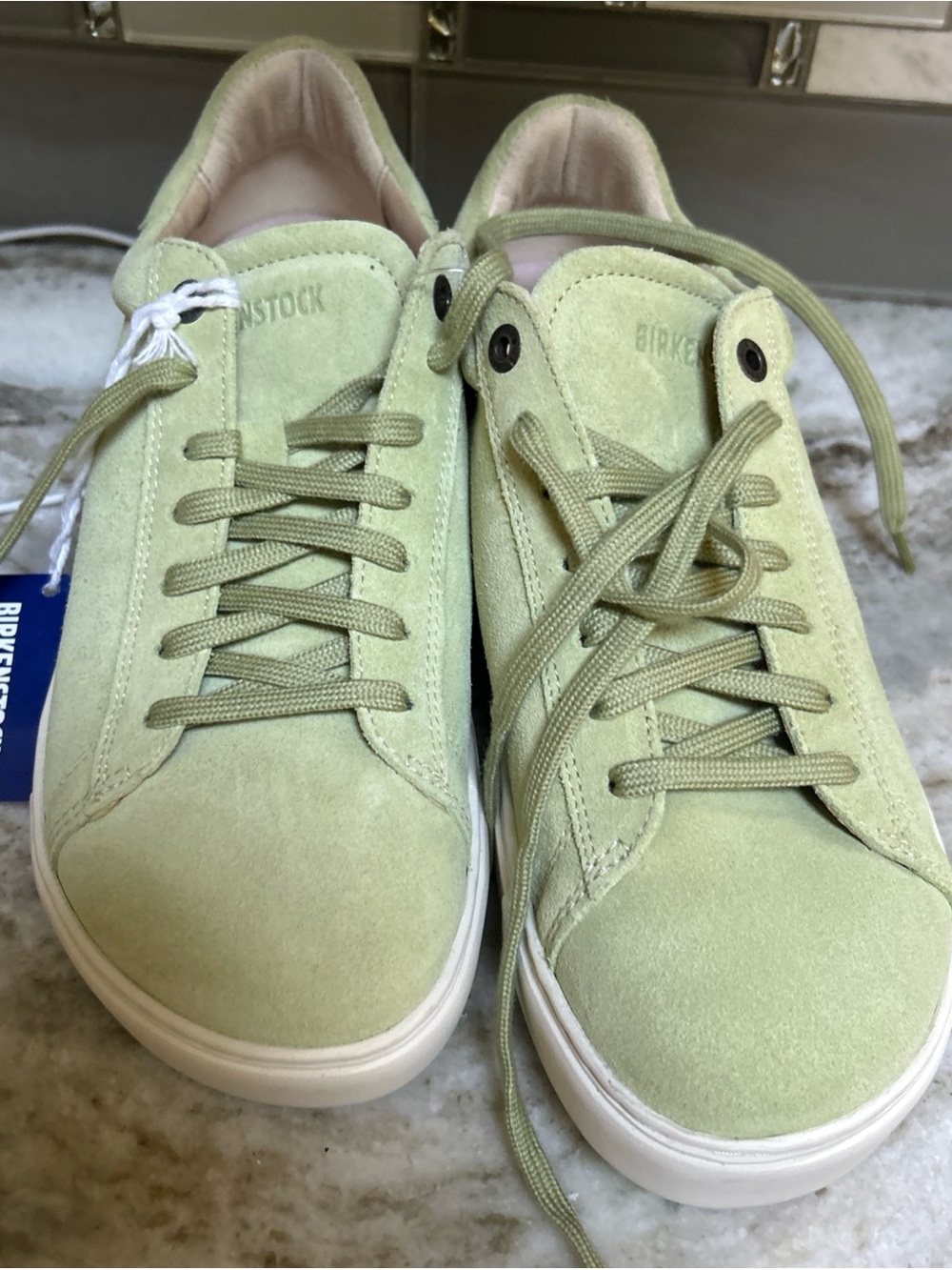 Birkenstock Bend Low Womens Size 10 Narrow Suede Casual Shoes Mint Green